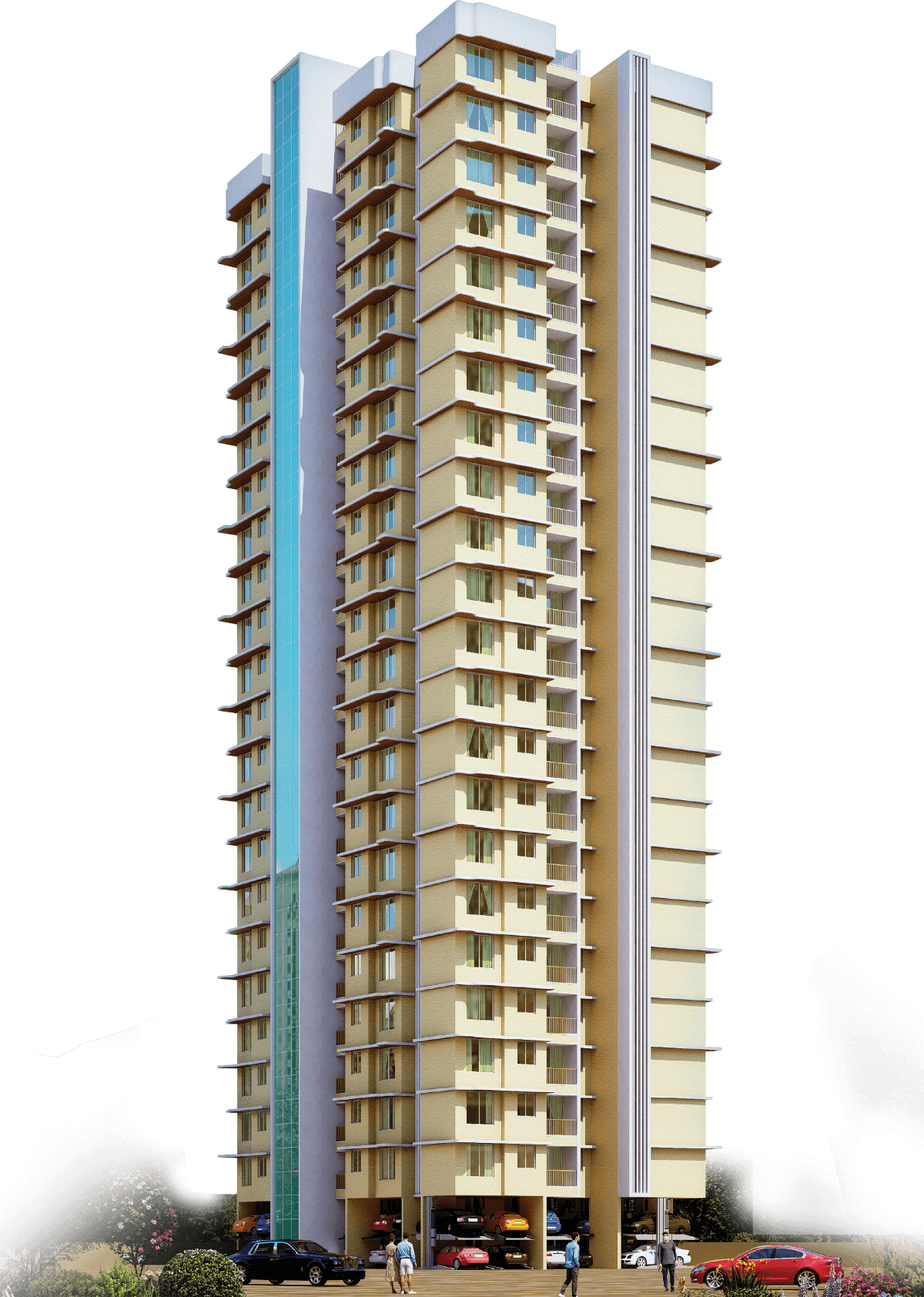Spacious 2 BHK flat interior at Kulswamini Sukrya Heights Dombivli West with premium finishes